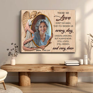 Personalized Memorial Canvas With Photo – Sympathy Gift For Loss Of Loved One