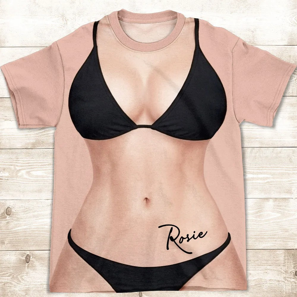 "Sexy Body Vacation" – Personalized All-Over-Print T-Shirt | Custom Summer Style