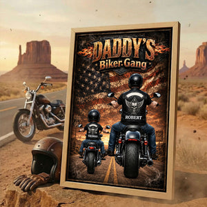 Personalized "Daddy's Biker Gang" Poster – Father's Day Gift For Dad & Husband