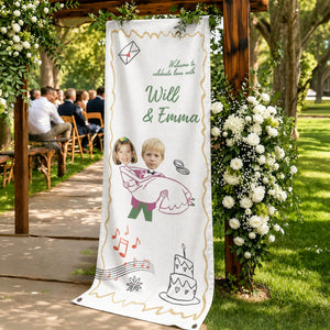 Personalized Wedding Welcome Sign – Custom Couple Photo Decor & Favors