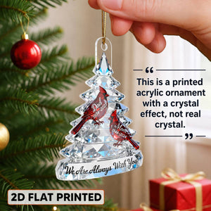 "Memorial Tree Cardinals" – Personalized Acrylic Ornament | Remembrance & Sympathy Gift For The Whole Family