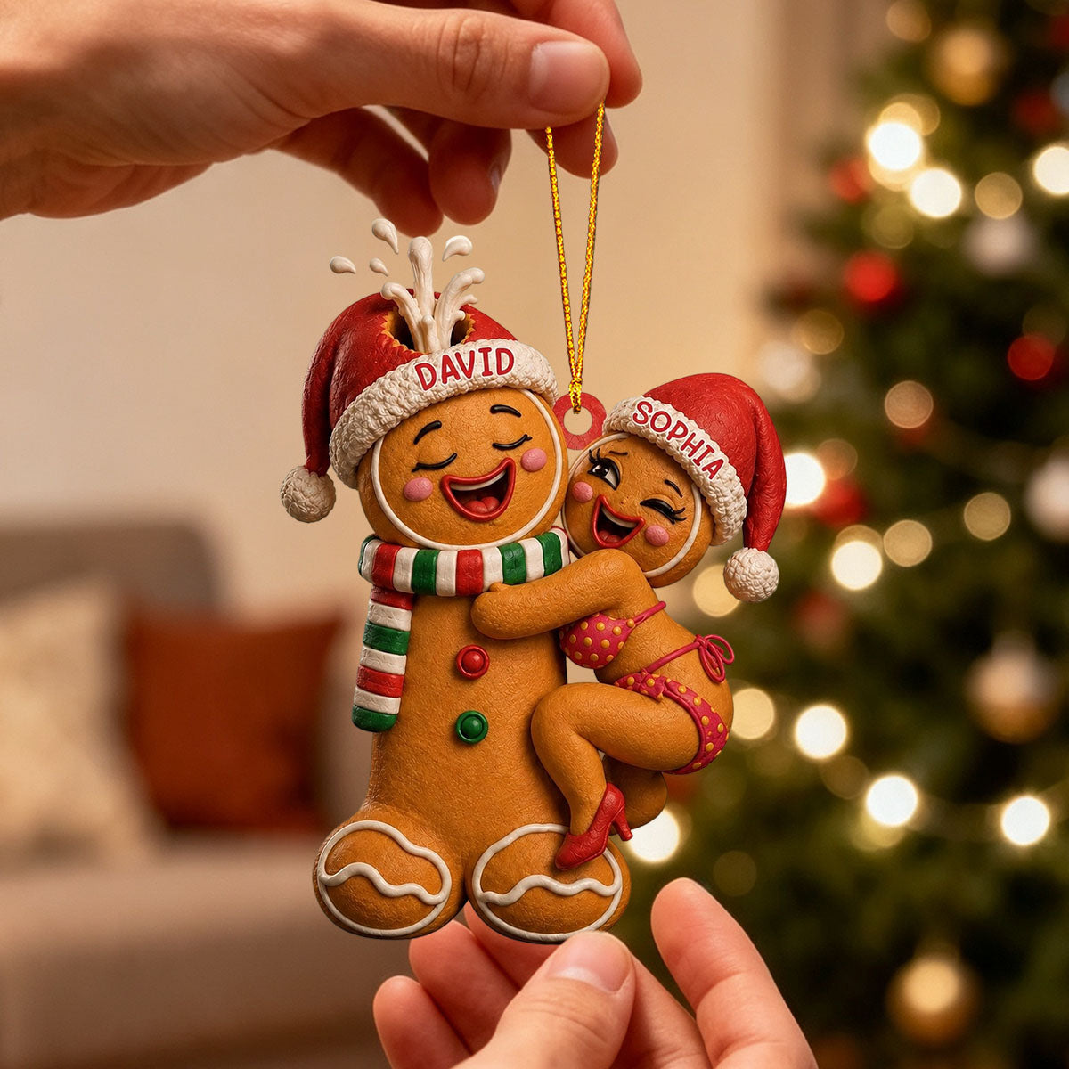 "Our Sweetest Christmas Together" – Personalized Acrylic Ornament | Gift For Couples