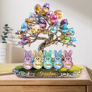 Grandma's Bunny - Personalized Easter Egg Tree Custom Shaped Acrylic Plaque