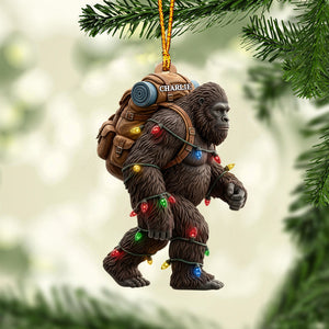 Sasquatch Holiday Spirit - Personalized Acrylic Ornament Gift For  Hiking Lover