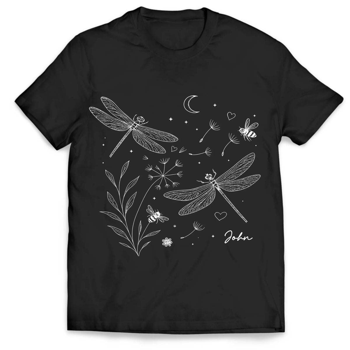 "Dragonfly Kisses From Heaven" – Personalized Memorial T-Shirt | In Loving Memory Gift For Loss Of Loved One