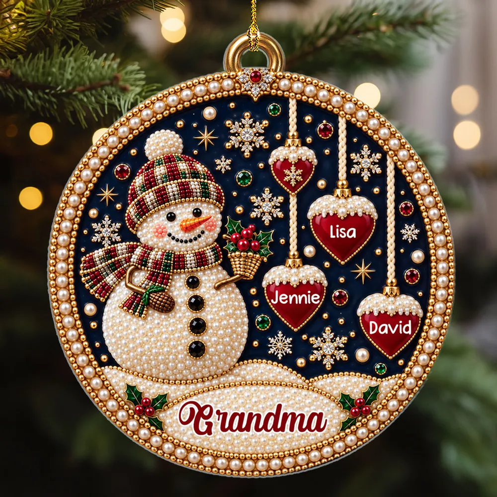 "Merry Christmas, Grandma" – Personalized Acrylic Ornament | Heartfelt Holiday Gift For Grandma