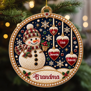 "Merry Christmas, Grandma" – Personalized Acrylic Ornament | Heartfelt Holiday Gift For Grandma