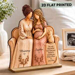 "Watching You Be A Mom, My Daughter" – Personalized Wooden Plaque | Gift For New Mom & Daughter