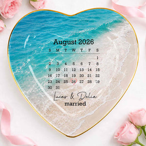 Personalized "Married" Jewelry Dish – Gift For Couples