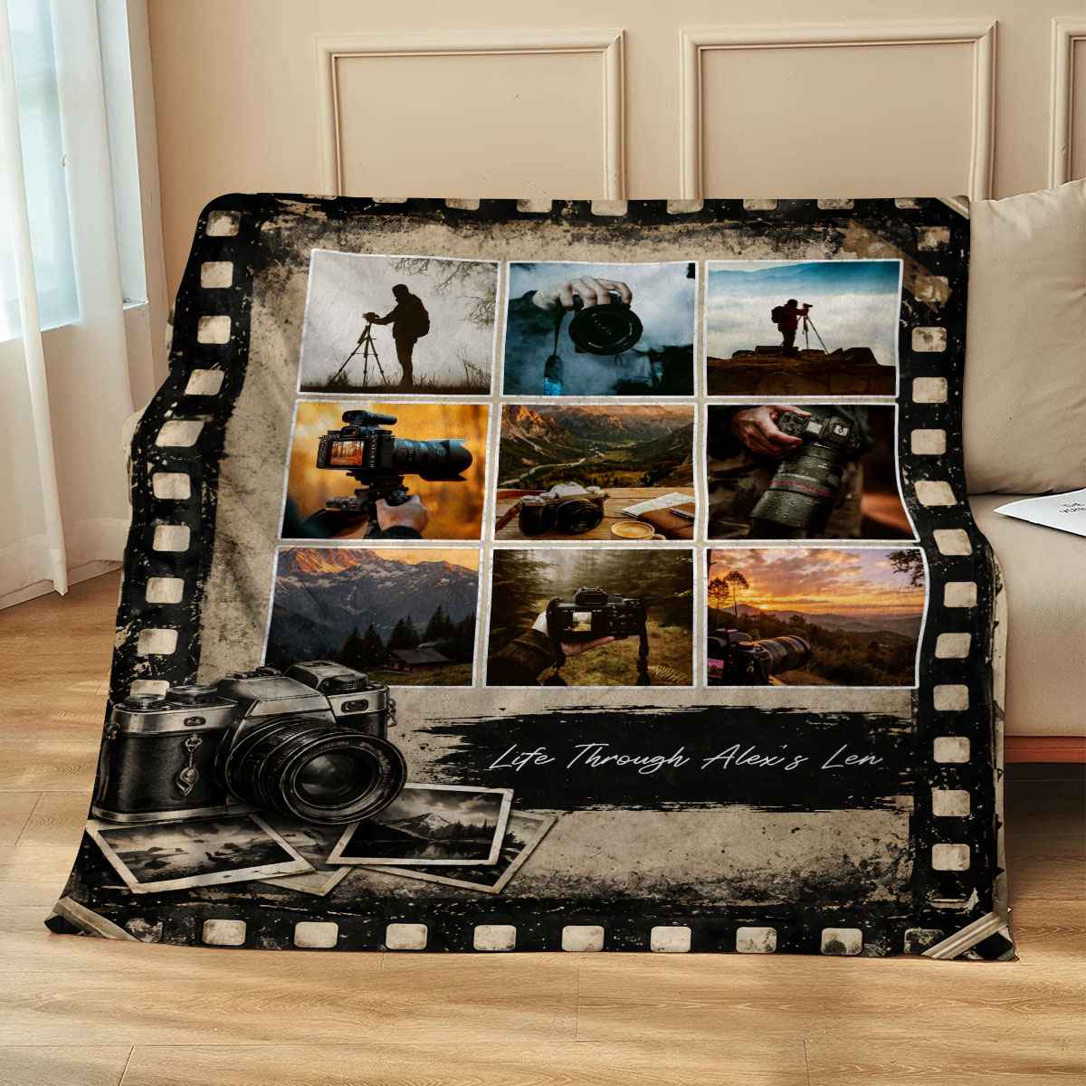 Personalized Photographer Blanket – Custom Photography Portfolio Blanket | Gift For Photographers
