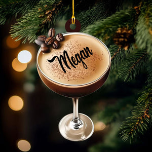 Personalized Espresso Martini Ornament, Gift For Martini Drinkers,Bartender Gift
