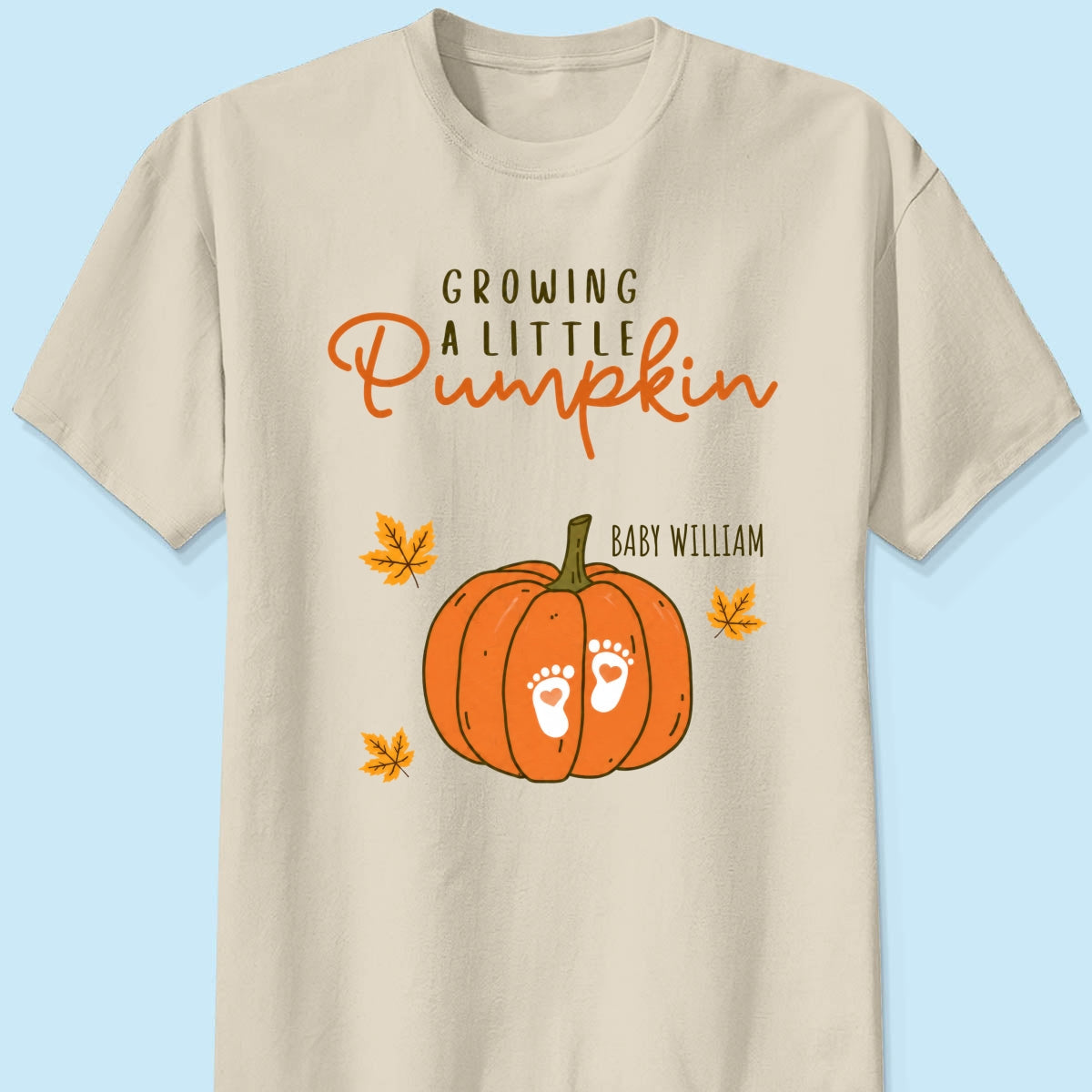 "Growing A Little Pumpkin" – Personalized T-Shirt | Gift For Wife & Daughter