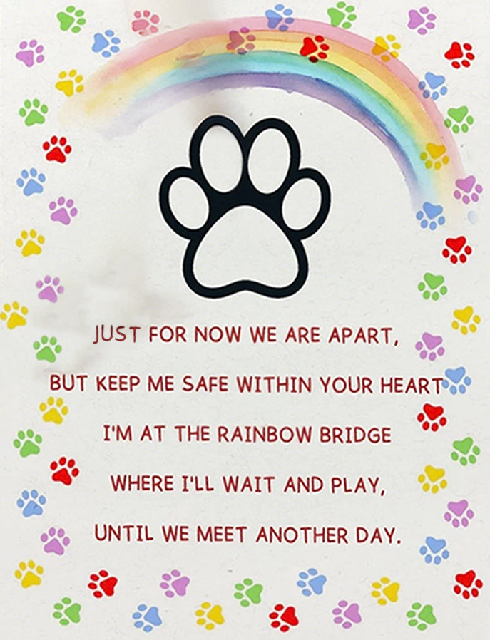 Custom Rainbow Bridge Bracelet - Personalized Pet Memorial Gifts For Dogs And Cats - Waiting At The Rainbow Bridge