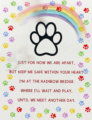 Custom Rainbow Bridge Bracelet - Personalized Pet Memorial Gifts For Dogs And Cats - Waiting At The Rainbow Bridge