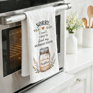 Custom Sourdough Starter Kitchen Towel – Personalized Baking Gift For Bread Lovers & Home Bakers