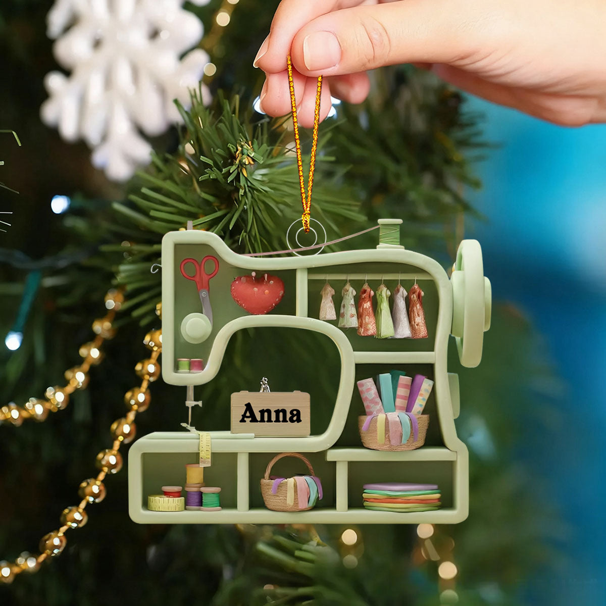 Create A Unique Sewing-Themed Ornament, Personalized Christmas Gift For Crafters