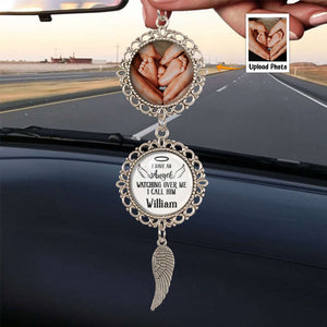 I Have An Angel Watching Over Me - Personalized Baby Photo Car Ornament