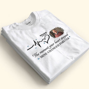 Moment Your Heart Stopped Mine Changed - Personalized Photo T Shirt