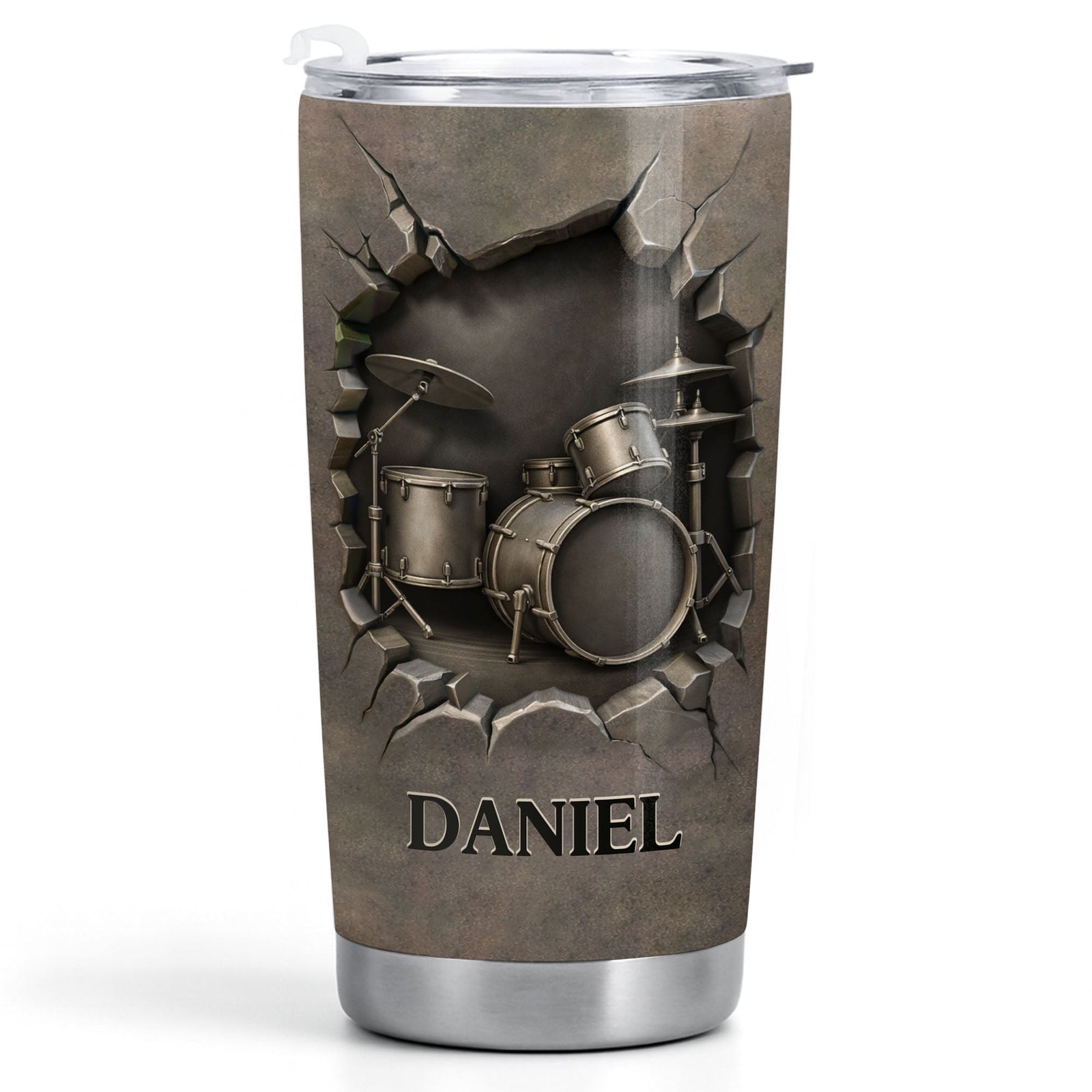 Personalized Beat To The Rhythm Drum Set Tumbler, Gift For Drummers and Music Lovers