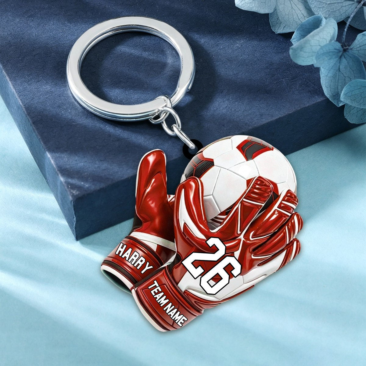Personalized Soccer Goal Keychian, Soccer Goal Keeper Gift