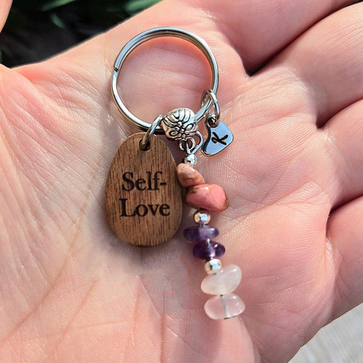 Good Luck Crystal Keyring For Luck Personalized Initial Crystal Keepsake Gift
