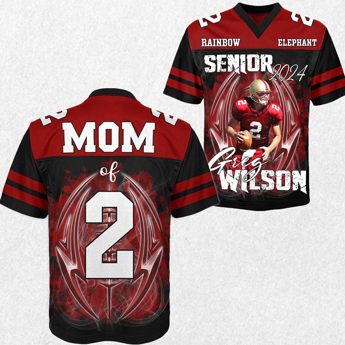 Personalized Custom Photo Football Jersey Shirt For Football Family Game Day T-Shirt
