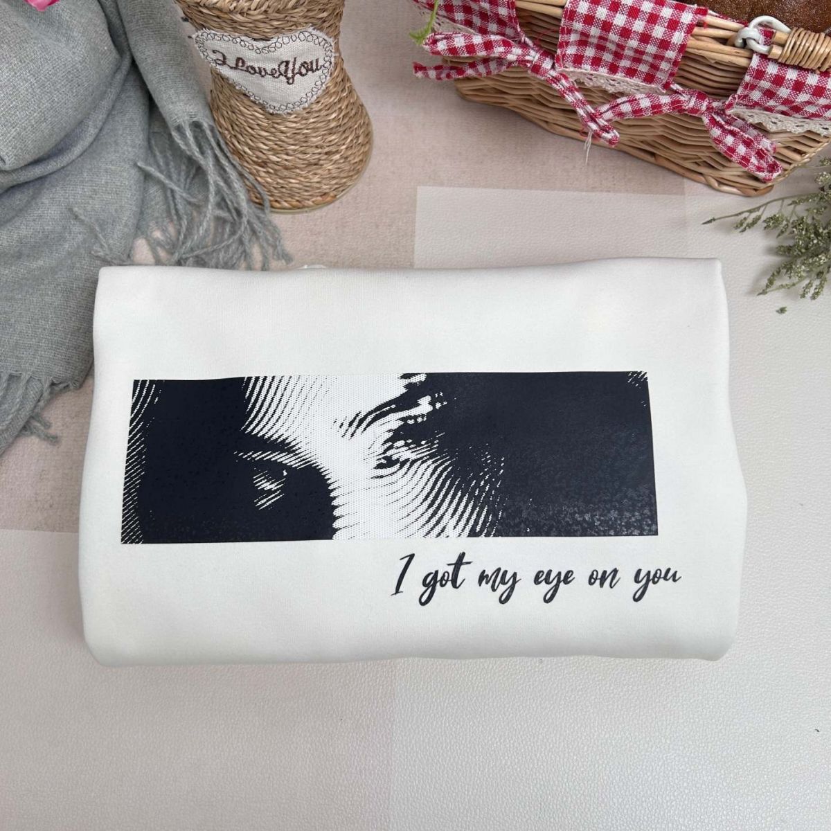 Unique Custom Eyes Tee Loved One's Eyes Personalized Eyes Artwork T Shirt