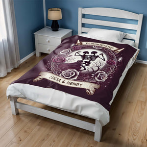 'Til Death Do Us Part" – Gothic Personalized Blanket | Gift For Couples