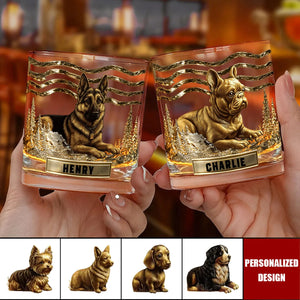 Personalized Whiskey Glass With Dog Design – A Unique Gift For Dog Lovers And Whiskey Drinkers