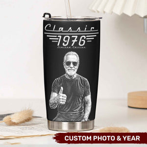 Father's Day & Birthday Gift For Him – Personalized Custom Photo Tumbler | Classic Limited Edition