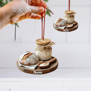 Personalized Christmas Ornament – Sourdough Starter Design | A Thoughtful Baking Gift For Bakers And Kitchen Enthusiasts