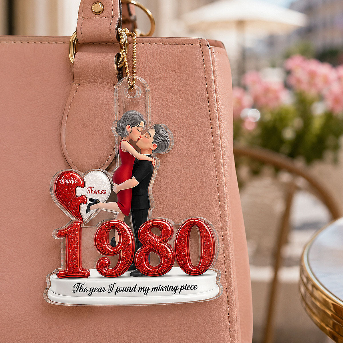"The Year I Found My Missing Piece" – Personalized Acrylic Ornament | Christmas Keepsake For Couples