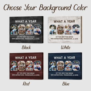 Personalized 2026 Year In Review Photo Collage Canvas – Custom Family Memory Wall Art | Christmas Gift For Families