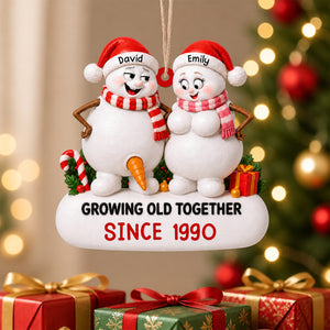 "Growing Old Together" – Personalized Acrylic Hanging Ornament | Gift For Couples
