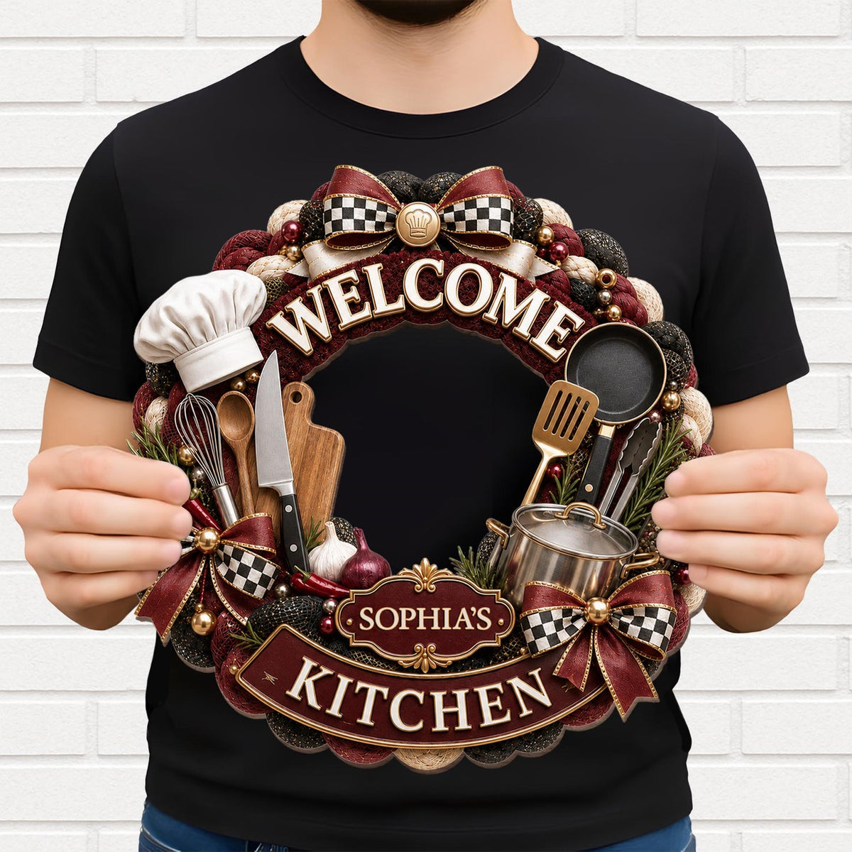 "Welcome To My Kitchen" – Personalized Wood Sign | Gift For Cooking Lovers & Home Chefs