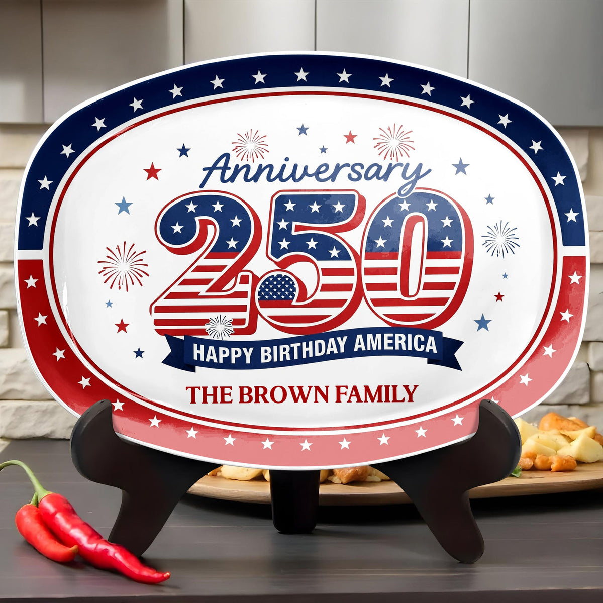 "Happy Birthday, America" – Personalized Custom Plate | Gift For Families
