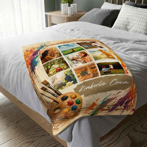 Custom Artist Portfolio Blanket – Personalized Painter Gift | Fine Art Throw For Art Lovers