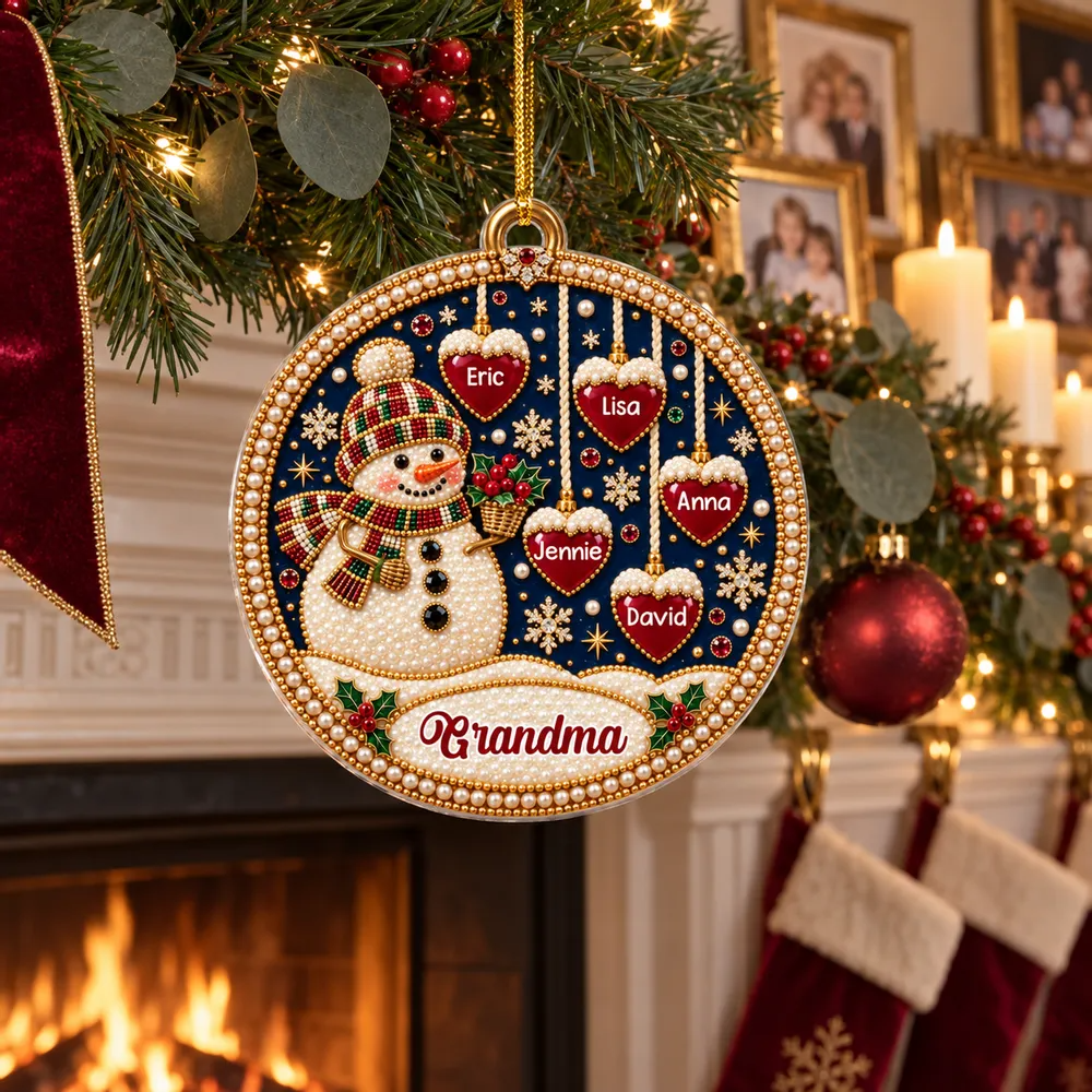 "Merry Christmas, Grandma" – Personalized Acrylic Ornament | Heartfelt Holiday Gift For Grandma