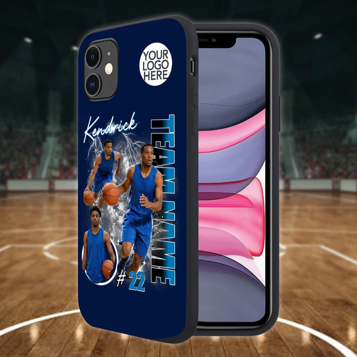 Custom Photo Basketball Player - Personalized Team Name School Name Phone Case