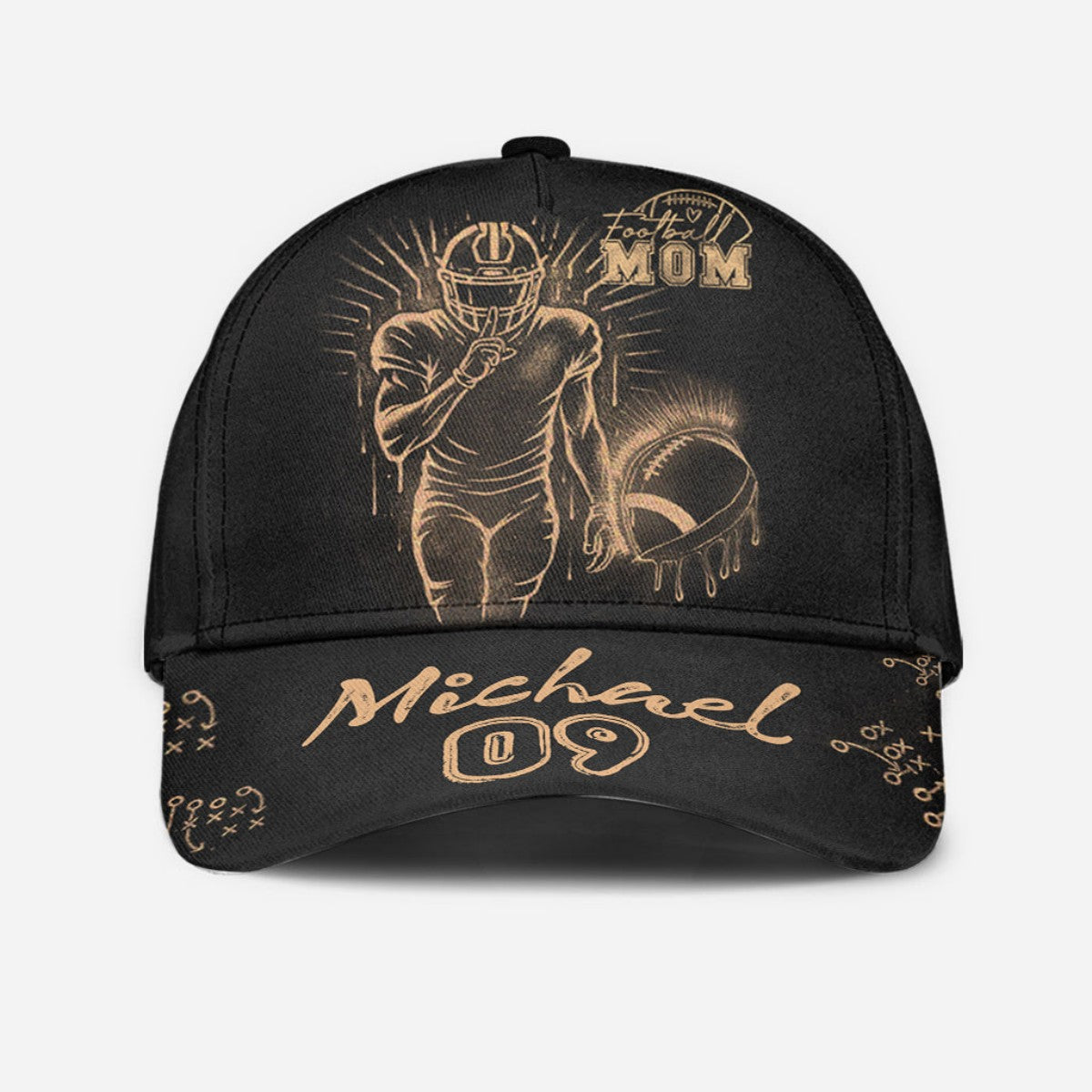 Proud Football Mom Cap - Personalized Football Classic Cap