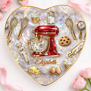 Gift For Bakers & Cookie Lovers – Personalized "Baking With Love" Jewelry Dish
