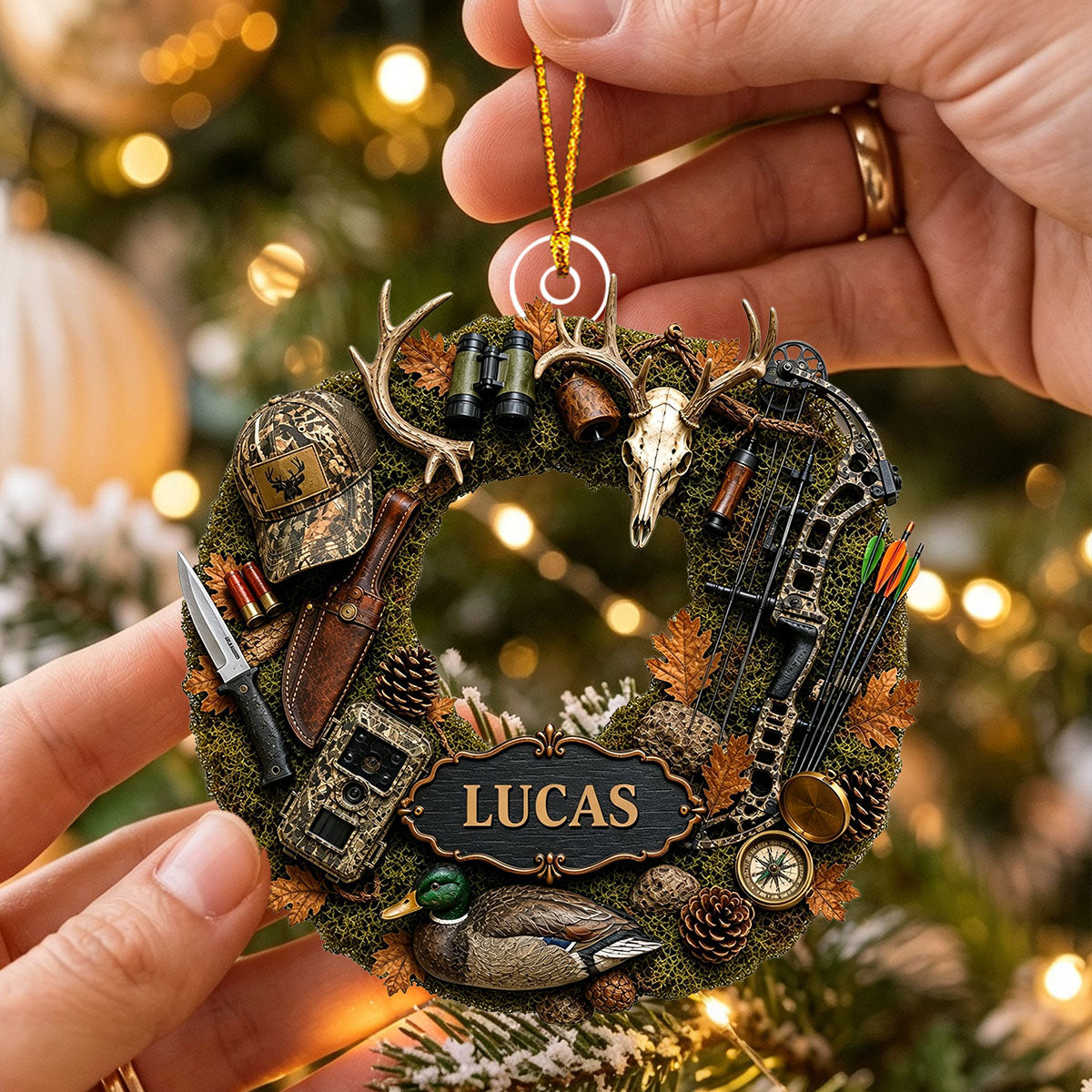 "Hunting Is A Way Of Life" – Personalized Christmas Acrylic Hanging Ornament | Gift For Hunting Lovers