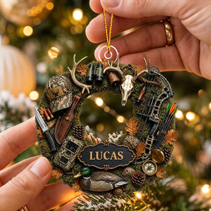 "Hunting Is A Way Of Life" – Personalized Christmas Acrylic Hanging Ornament | Gift For Hunting Lovers