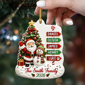 "Together Is The Best Place To Be This Christmas" – Personalized Relief White Acrylic Ornament