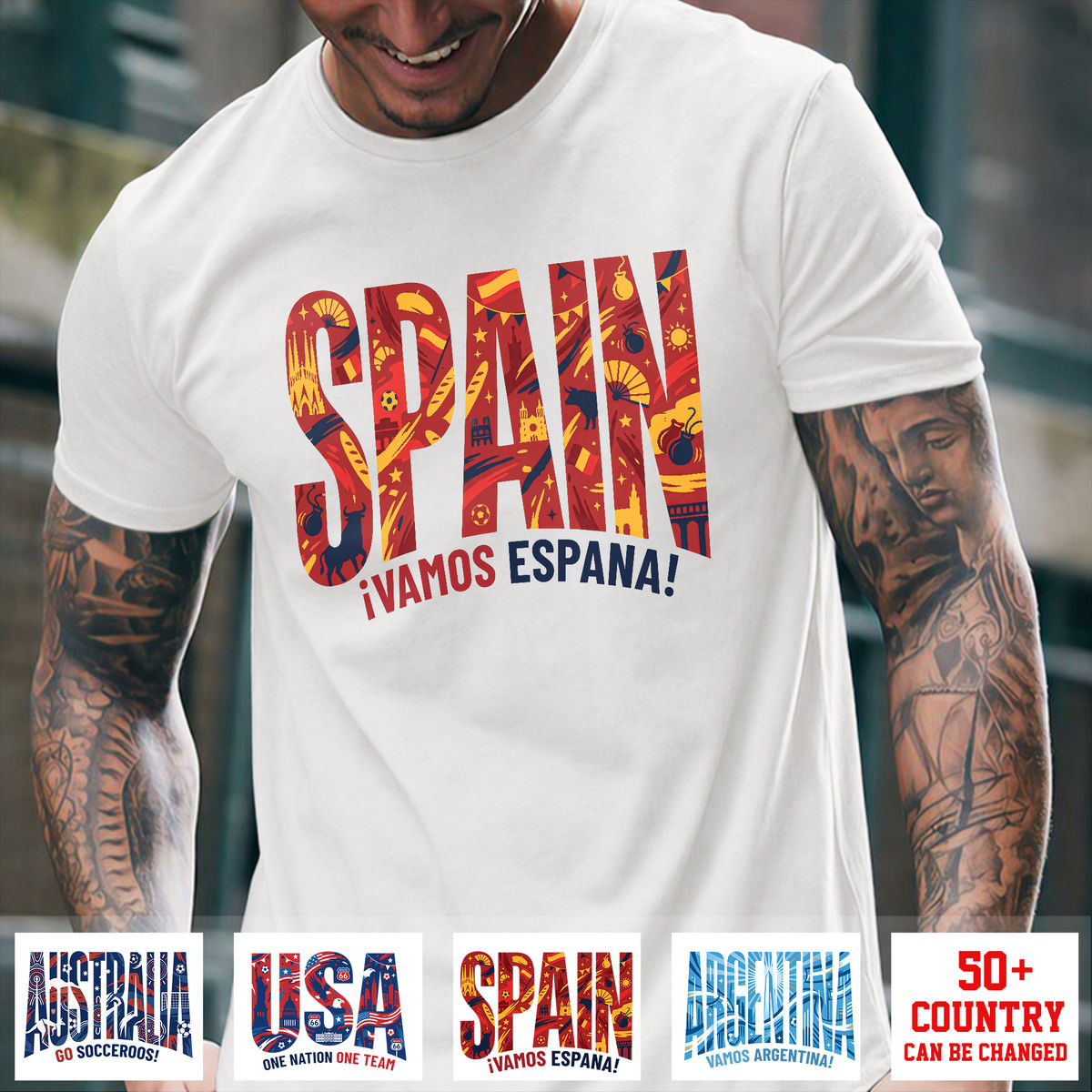 World Cup 2026 Fan Gift – Personalized Shirt With National Soccer Teams & Countries