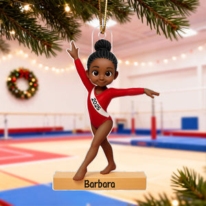Gymnastic Girl - Personalized Acrylic Ornament - Christmas Gift For Daughter Granddaughter