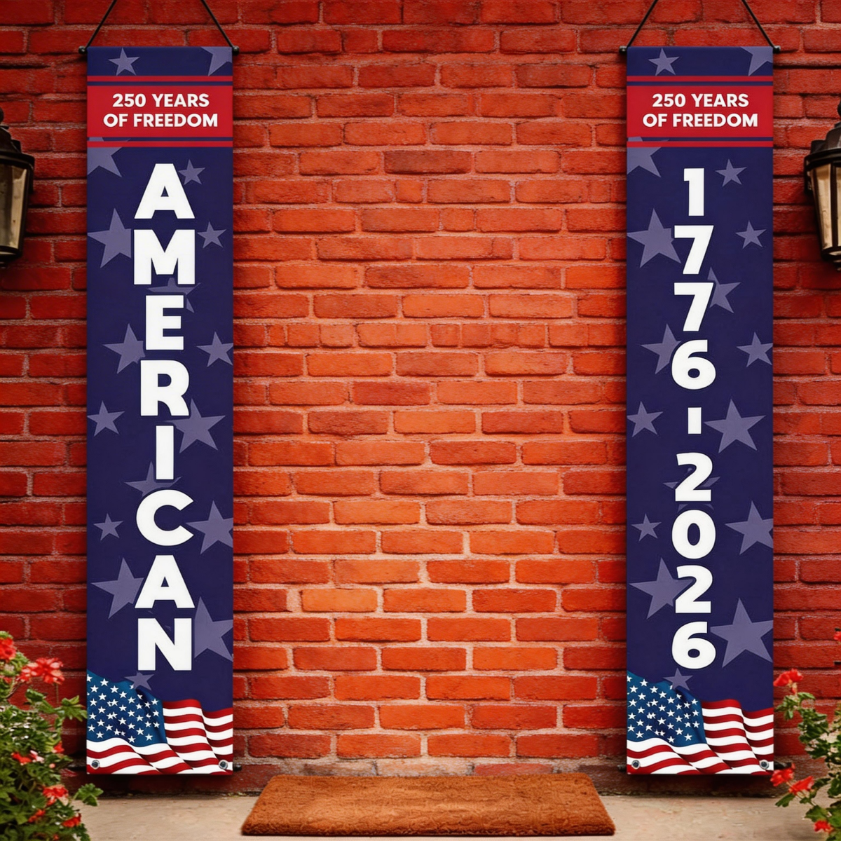 250 Years Of Freedom America 250th Birthday - Personalized Porch Banners