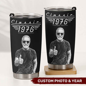 Father's Day & Birthday Gift For Him – Personalized Custom Photo Tumbler | Classic Limited Edition