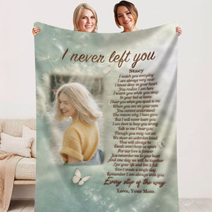 I Never Left You Blanket, Custom Photo Blanket, Memorial Blankets For Gift