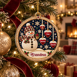 "Merry Christmas, Grandma" – Personalized Acrylic Ornament | Heartfelt Holiday Gift For Grandma